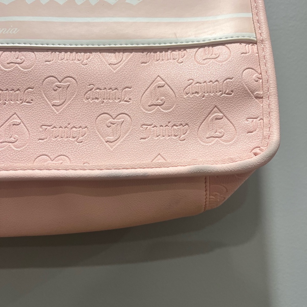 Juicy Couture Pink Structured Tote with‎ Metallic Stripe - Picture 3 of 12
